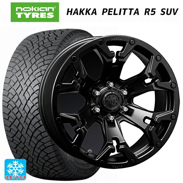トヨタ ハイラックス(120系)用 265/70R17 115R ノキアン ハッカペリッタR5 SUV クリムソン MG ゴーレム マットブラック 新品スタッドレスタイヤホイール 4本セット