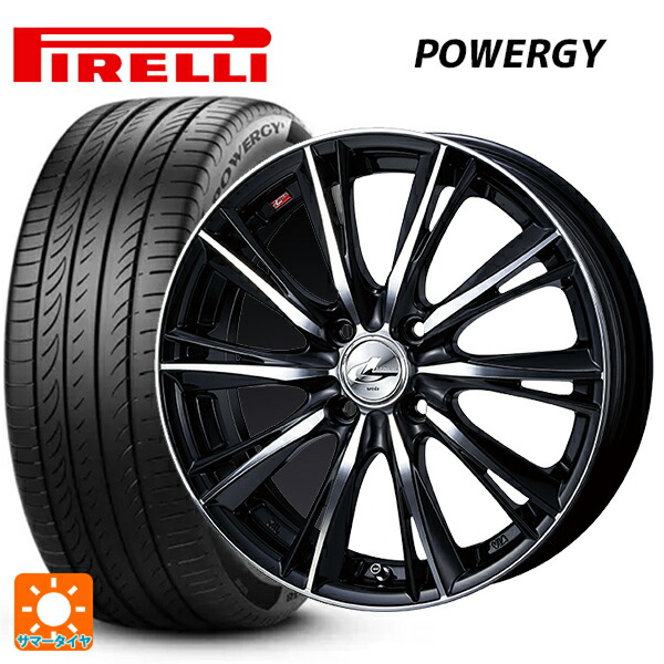 トヨタ ヤリス(10系)用 185/60R15 84H ピレリ パワジー 正規品 ウェッズ レオニス WX BKMC 新品サマータイヤホイール 4本セット