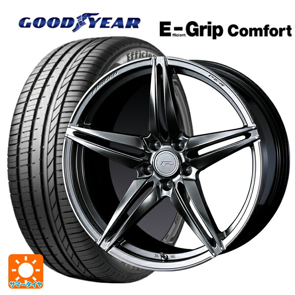 215/45R18 93W XL グッドイヤー エフィシェントグリップ コンフォート ウェッズ エフゼロ FZ-3 DIAMOND BLACK 18-7.5J 国産車用 サマータイヤホイール4本セット|タイヤホイール専門店コニシタイヤ
