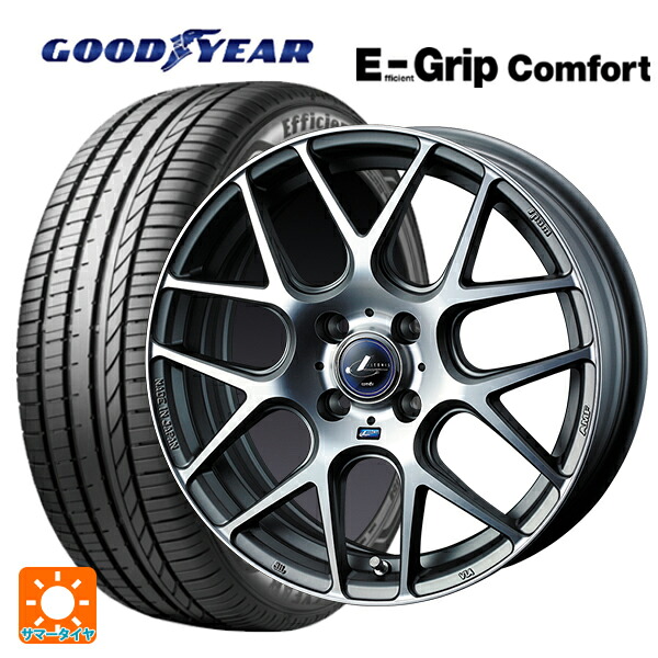 トヨタ ヤリス(10系)用 195/45R17 81W グッドイヤー エフィシェントグリップ コンフォート ウェッズ レオニス ナヴィア06 MGMC 新品サマータイヤホイール 4本セット|タイヤホイール専門店コニシタイヤ
