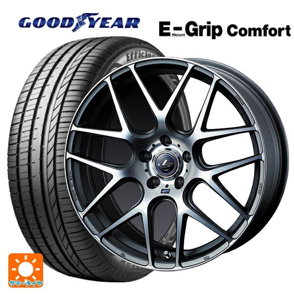 235/35R19 91W XL グッドイヤー エフィシェントグリップ コンフォート ウェッズ レオニス ナヴィア06 MGMC 19-8J 国産車用 サマータイヤホイール4本セット