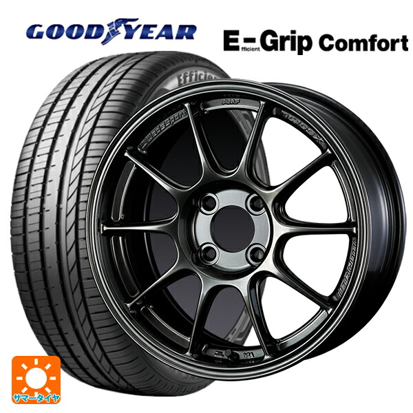 2024年製 185/60R16 86H グッドイヤー エフィシェントグリップ コンフォート ウェッズ ウェッズスポーツ TC105X EJ-TITAN 16-7J 国産車用 サマータイヤホイール4本セット