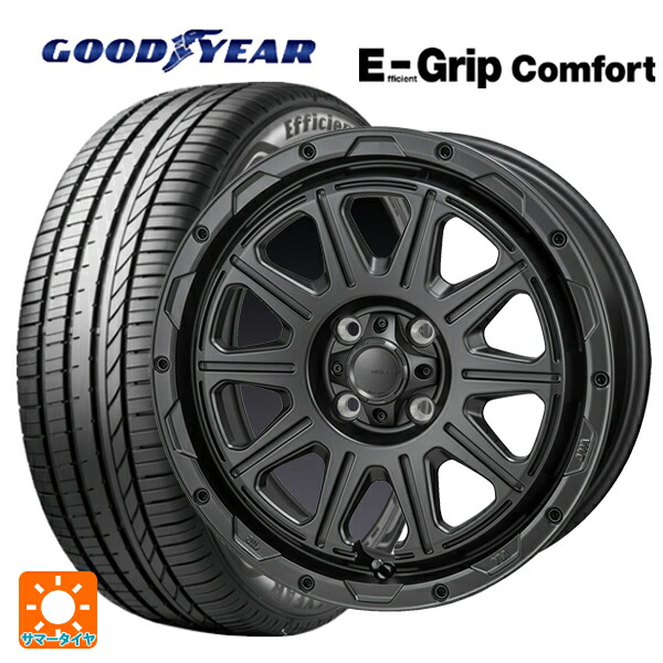 トヨタ タンク(M900系)用 195/45R16 84V XL グッドイヤー エフィシェントグリップ コンフォート ジャパン三陽 ハイブロック レグルス サテンブラック 新品サマータイヤホイール 4本セット｜タイヤホイール専門店コニシタイヤ