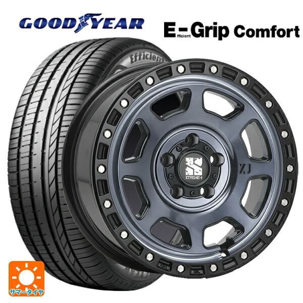 225/55R17 97W グッドイヤー エフィシェントグリップ コンフォート エムエルジェイ エクストリームJ XJ07 Gloss Blk. M. Indigo 17-8J 国産車用 サマータイヤホイール4本セット 100,300円
