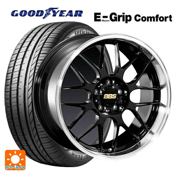 215/35R19 85W XL グッドイヤー エフィシェントグリップ コンフォート BBS RG-R BKD 19-8J 国産車用 サマータイヤホイール4本セット|タイヤホイール専門店コニシタイヤ