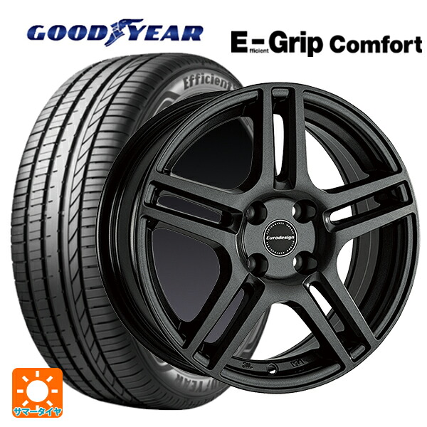 フィアット パンダ(139系/4WD)用 175/65R15 84H グッドイヤー エフィシェントグリップ コンフォート 阿部商会 ユーロデザイン アイガー ガンメタリック 新品サマータイヤホイール 4本セット