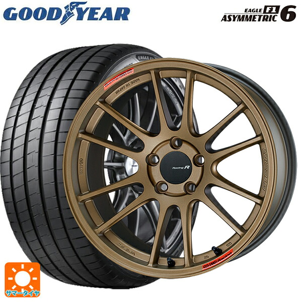 245/35R18 92Y XL グッドイヤー イーグル F1 アシメトリック6 エンケイ レーシングレボリューション GTC01RR チタニウムゴールド 18-8.5J 国産車用 サマータイヤホイール4本セット