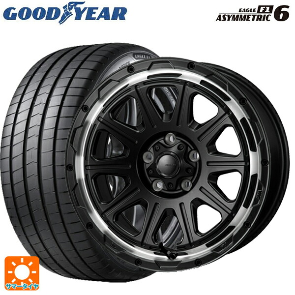 215/45R17 91Y XL グッドイヤー イーグル F1 アシメトリック6 ジャパン三陽 ハイブロック レグルス サテンブラック/リムポリッシュ 17-7.5J 国産車用 サマータイヤホイール4本セット