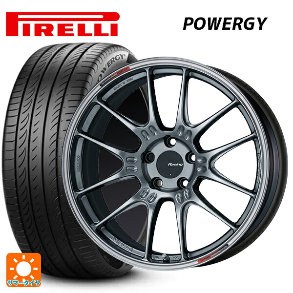 スバル WRX S4(VBH)用 245/35R19 93Y XL ピレリ パワジー 正規品 エンケイ レーシング GTC02 ハイパーシルバー 新品サマータイヤホイール 4本セット