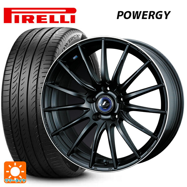 スバル レガシィアウトバック(BS系)用 225/65R17 102H ピレリ パワジー 正規品 ウェッズ レオニス ナヴィア05 MBP 新品サマータイヤホイール 4本セット