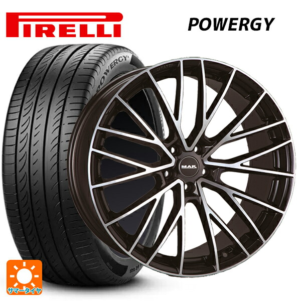 トヨタ アルファード(30系)用 245/40R20 99Y XL ピレリ パワジー 正規品 阿部商会 マック スぺシャーレ ブラックミラー 新品サマータイヤホイール 4本セット