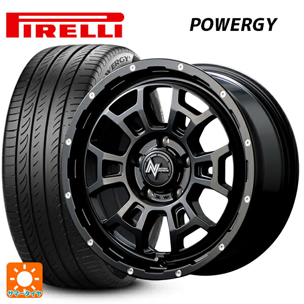 2023年製 225/65R17 102H ピレリ パワジー 正規品 # エムアイディー ナイトロパワー H6 スラッグ セミグロスブラック/マシニング 17-7J 国産車用 サマータイヤホイール4本セット
