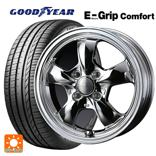 165/55R15 75V グッドイヤー エフィシェントグリップ コンフォート ウェッズ グラフト 5S ブライトスパッタリング 15-4.5J 国産車用 サマータイヤホイール4本セット｜タイヤホイール専門店コニシタイヤ