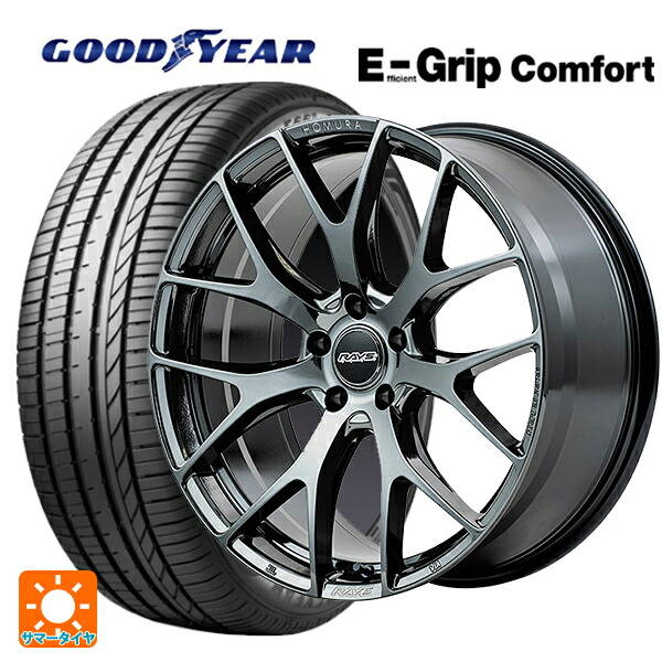 245/35R20 95W XL グッドイヤー エフィシェントグリップ コンフォート レイズ ホムラ 2X7FT YNJ 20-8.5J 国産車用 サマータイヤホイール4本セット