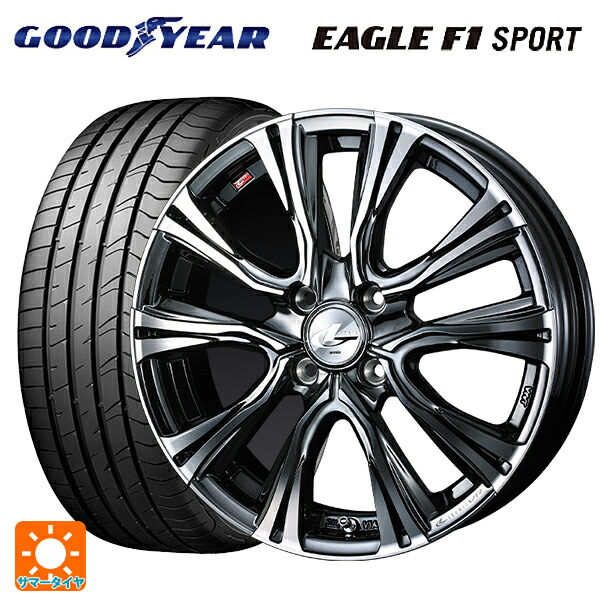 195/50R16 84V グッドイヤー イーグルF1 スポーツ ウェッズ レオニス VR BMCMC 16-6J 国産車用 サマータイヤホイール4本セット