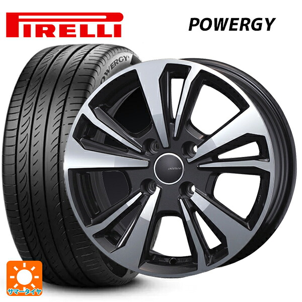 フィアット 600eセイチェントイー(FH1系)用 215/60R17 96H ピレリ パワジー 正規品 ティーエーエス スマートライン 365 ガンメタリックポリッシュ 新品サマータイヤホイール 4本セット