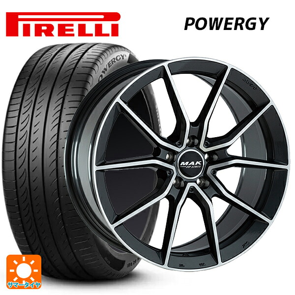 メルセデスベンツ CLS(C257)用 245/40R19 98W XL ピレリ パワジー 正規品 阿部商会 マック アルジェントFF ガンメタリックミラー 新品サマータイヤホイール 4本セット