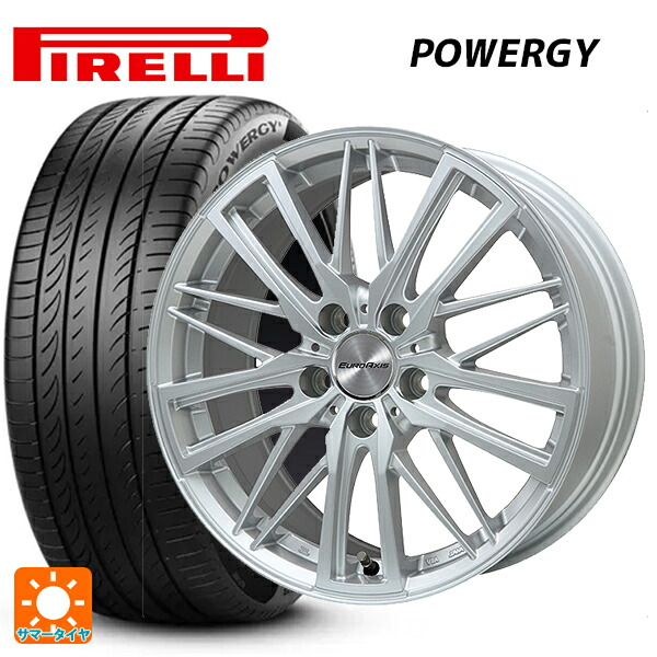 ボルボ V40(MB/MD系)用 205/60R16 92V ピレリ パワジー 正規品 ユーロアクシス ガヤ W5 シルバー 新品サマータイヤホイール 4本セット