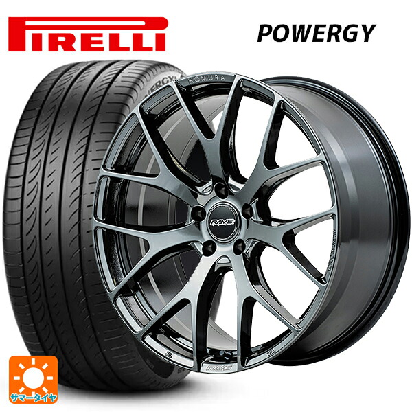 245/40R18 97Y XL ピレリ パワジー 正規品 レイズ ホムラ 2X7FT YNJ 18-7.5J 国産車用 サマータイヤホイール4本セット