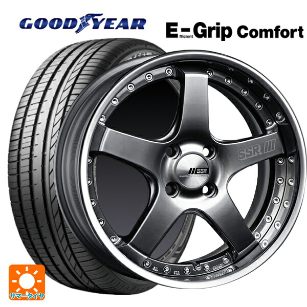 トヨタ プリウス(60系)用 195/60R17 90V グッドイヤー エフィシェントグリップ コンフォート タナベ SSR プロフェッサー SP4R チタンシルバー 新品サマータイヤホイール 4本セット