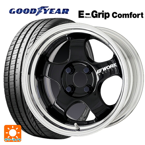 175/65R15 84H グッドイヤー エフィシェントグリップ コンフォート ワーク マイスター エスワン 2P BLK 15-5.5J 国産車用 サマータイヤホイール4本セット