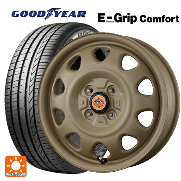 ミツビシ デリカミニ(FF車)(B3系)用 165/55R15 75V グッドイヤー エフィシェントグリップ コンフォート トピー ランドフット SWZ CAFE LATTE 新品サマータイヤホイール 4本セット