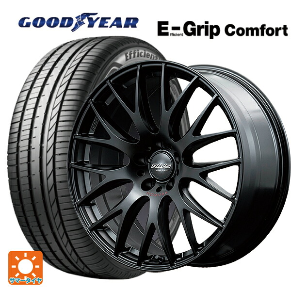 215/45R18 93W XL グッドイヤー エフィシェントグリップ コンフォート レイズ ホムラ 2X9 プラス スポーツエディション B7J 18-7.5J 国産車用 サマータイヤホイール4本セット|タイヤホイール専門店コニシタイヤ