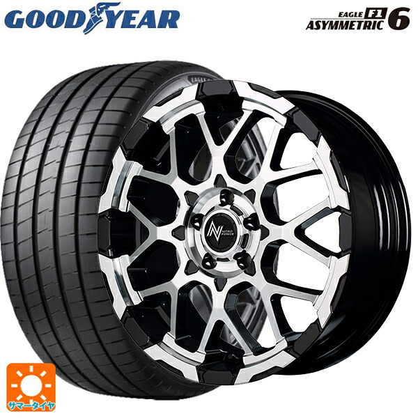 225/50R18 99W XL グッドイヤー イーグル F1 アシメトリック6 エムアイディー ナイトロパワー M28バレットエス ブラック/ミラーカット 18-7J 国産車用 サマータイヤホイール4本セット｜タイヤホイール専門店コニシタイヤ