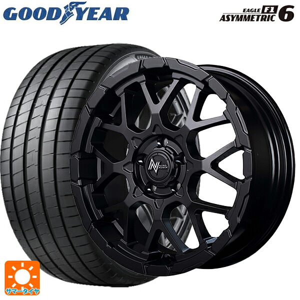 225/45R18 95Y XL グッドイヤー イーグル F1 アシメトリック6 エムアイディー ナイトロパワー M28バレットエス セミグロスブラック 18-7J 国産車用 サマータイヤホイール4本セット｜タイヤホイール専門店コニシタイヤ