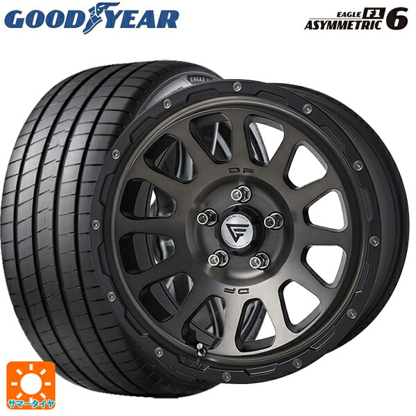 215/45R17 91Y XL グッドイヤー イーグル F1 アシメトリック6 エクシズルライン デルタフォース オーバル # マットスモークポリッシュ 17-7J 国産車用 サマータイヤホイール4本セット