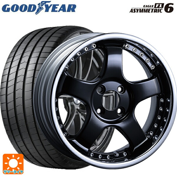 235/45R17 97Y XL グッドイヤー イーグル F1 アシメトリック6 タナベ SSR プロフェッサー SP1R ブラック 17-8J 国産車用 サマータイヤホイール4本セット