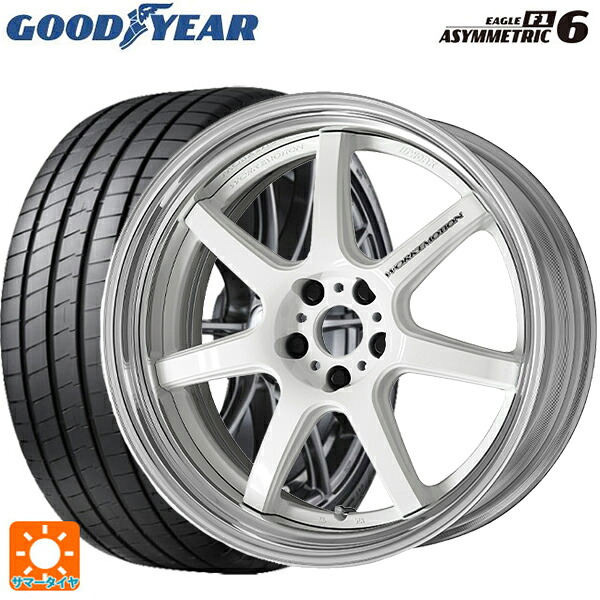 225/40R19 93Y XL グッドイヤー イーグル F1 アシメトリック6 ワーク エモーション T7R 2P WHT 19-8J 国産車用 サマータイヤホイール4本セット