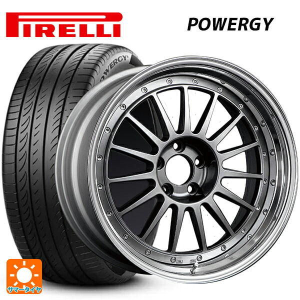 トヨタ GRヤリス(PA系)用 235/40R18 95W XL ピレリ パワジー 正規品 タナベ SSR プロフェッサー TF1 チタンシルバー 新品サマータイヤホイール 4本セット|タイヤホイール専門店コニシタイヤ