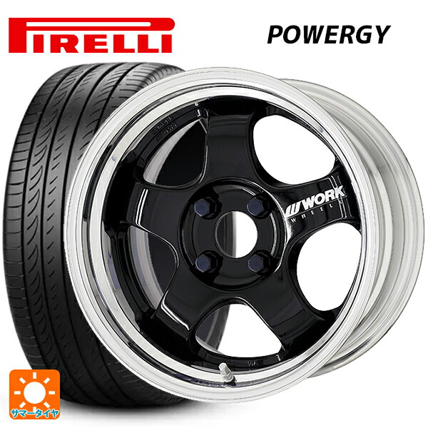 185/60R15 84H ピレリ パワジー 正規品 ワーク マイスター エスワン 2P BLK 15-5.5J 国産車用 サマータイヤホイール4本セット|タイヤホイール専門店コニシタイヤ