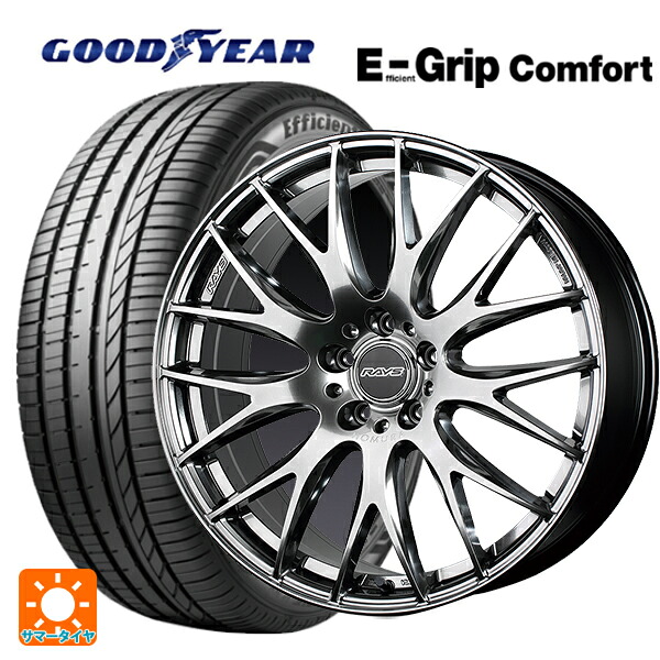 スバル WRX S4(VBH)用 255/40R18 99W XL グッドイヤー エフィシェントグリップ コンフォート レイズ ホムラ 2X9 プラス QNK 新品サマータイヤホイール 4本セット