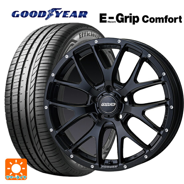 スバル レガシィアウトバック(BS系)用 225/60R18 100V グッドイヤー エフィシェントグリップ コンフォート レイズ ホムラ 2X7FA BOL 新品サマータイヤホイール 4本セット