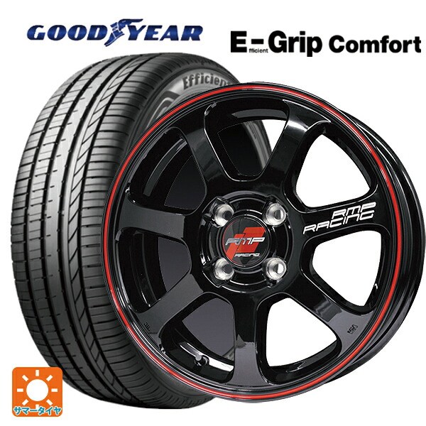 245/50R18 100W グッドイヤー エフィシェントグリップ コンフォート エムアイディー MIDレーシング R07 ブラック/リムレッドライン 18-8J 国産車用 サマータイヤホイール4本セット 102,927円