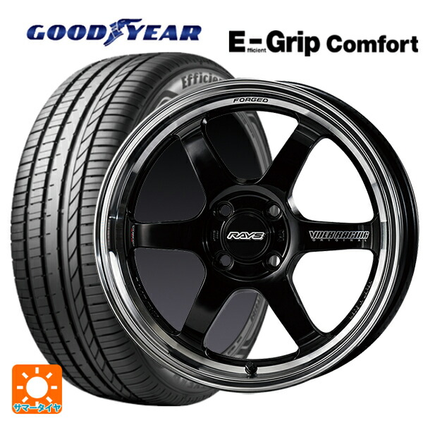2024年製 185/60R16 86H グッドイヤー エフィシェントグリップ コンフォート レイズ ボルクレーシング TE37KCR プログレッシブモデル KF 16-6J 国産車用 サマータイヤホイール4本セット