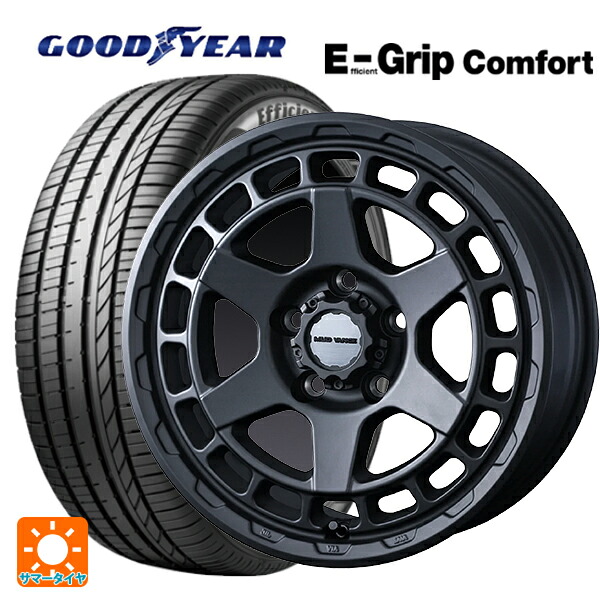 195/45R17 81W グッドイヤー エフィシェントグリップ コンフォート ウェッズ マッドヴァンス X タイプS # フルマットブラック 17-7J 国産車用 サマータイヤホイール4本セット