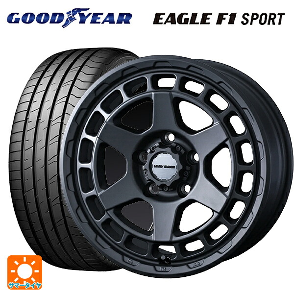 2023年製 235/45R17 94W グッドイヤー イーグルF1 スポーツ # ウェッズ マッドヴァンス X タイプS # フルマットブラック 17-7J 国産車用 サマータイヤホイール4本セット