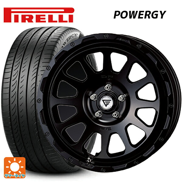245/50R18 100W ピレリ パワジー 正規品 エクシズルライン デルタフォース オーバル FF サテンブラック 18-8J 国産車用 サマータイヤホイール4本セット