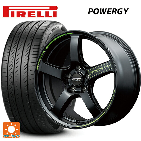 215/55R17 94V ピレリ パワジー 正規品 エムアイディー MIDレーシング R50 タイプS セミグロスブラック 17-7J 国産車用 サマータイヤホイール4本セット|タイヤホイール専門店コニシタイヤ