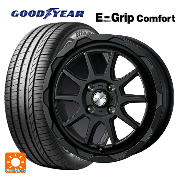 165/60R14 75H グッドイヤー エフィシェントグリップ コンフォート ウェッズ マッドヴァンス06 フルマットブラック 14-4.5J 国産車用 サマータイヤホイール4本セット|タイヤホイール専門店コニシタイヤ