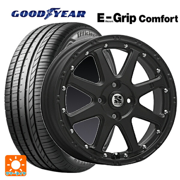 ミツビシ デリカミニ(FF車)(B3系)用 165/55R15 75V グッドイヤー エフィシェントグリップ コンフォート エムエルジェイ エクストリームJ Flat Black 新品サマータイヤホイール 4本セット