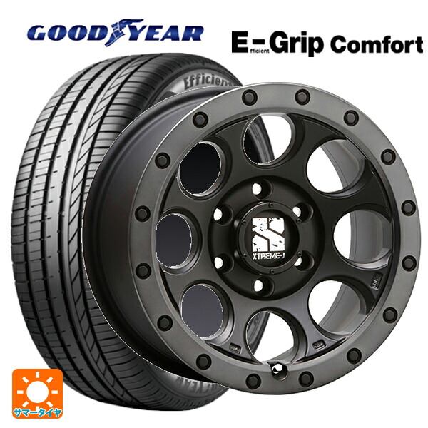 トヨタ RAV4(50系)用 225/60R18 100V グッドイヤー エフィシェントグリップ コンフォート エムエルジェイ エクストリームJ XJ03 Flat Black Smoke 新品サマータイヤホイール 4本セット
