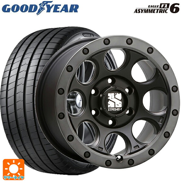 245/35R18 92Y XL グッドイヤー イーグル F1 アシメトリック6 エムエルジェイ エクストリームJ XJ03 Flat Black Smoke 18-8J 国産車用 サマータイヤホイール4本セット|タイヤホイール専門店コニシタイヤ