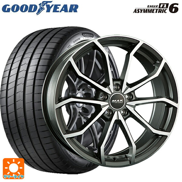 アウディ S5(FU系)用 245/40R19 98Y XL グッドイヤー イーグル F1 アシメトリック6 阿部商会 マック レーベFF # ガンメタリックミラー 新品サマータイヤホイール 4本セット
