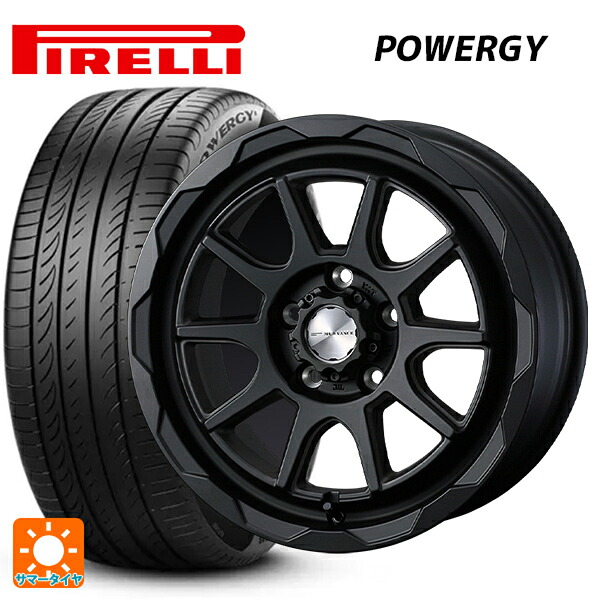 205/55R16 91V ピレリ パワジー 正規品 ウェッズ マッドヴァンス06 フルマットブラック 16-7J 国産車用 サマータイヤホイール4本セット 88,094円