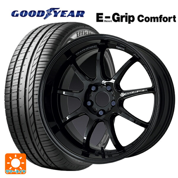 245/50R18 100W グッドイヤー エフィシェントグリップ コンフォート ワーク エモーション D9R BLK 18-8.5J 国産車用 サマータイヤホイール4本セット