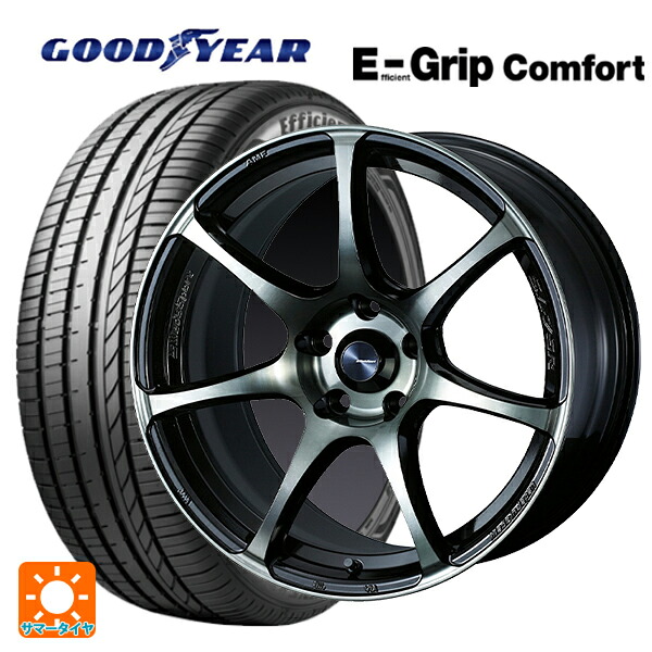 195/60R17 90V グッドイヤー エフィシェントグリップ コンフォート ウェッズ ウェッズスポーツ SA75R WBC 17-6.5J 国産車用 サマータイヤホイール4本セット|タイヤホイール専門店コニシタイヤ